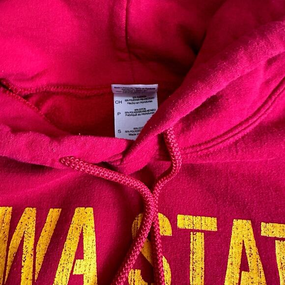 Iowa State Cyclones Red Hoodie Adult Small Hooded Sweatshirt NCAA College - Picture 8 of 8